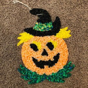 Vintage Melted Plastic Popcorn Pumpkin